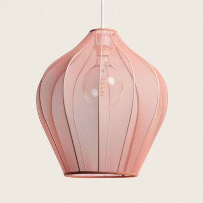 Ledkia Metal and Fabric Yara Terracotta Pendant Lamp