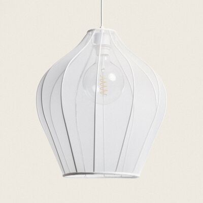 Ledkia Metal and Fabric Yara White Pendant Lamp