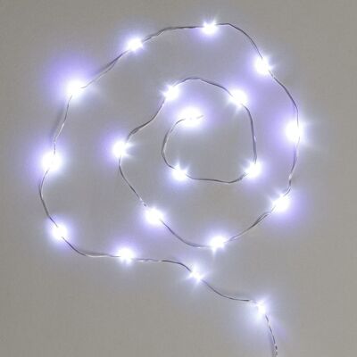 Ledkia Transparente LED-Außengirlande, Kaltweiß, 6 m, Kaltweiß 6000 K