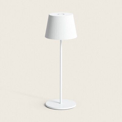 Lampe de table LED Ledkia 1.2 W portable extérieur en aluminium avec batterie rechargeable Willox blanc