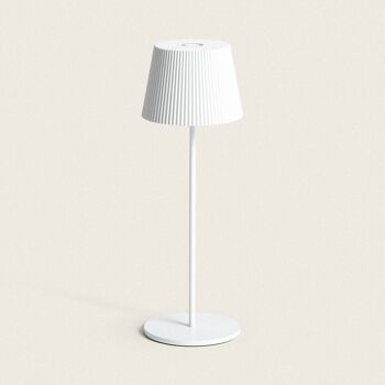 Lampe de table LED Ledkia 1.2 W portable extérieur en aluminium avec batterie rechargeable Willox blanc 1