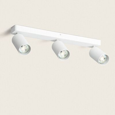 Ledkia Aluminum Ceiling Light Breixo 3 Spotlights White