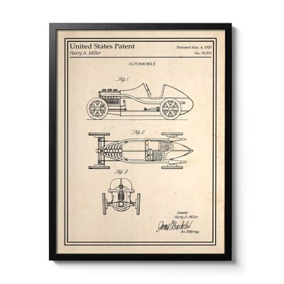 Poster di brevetto automobilistico