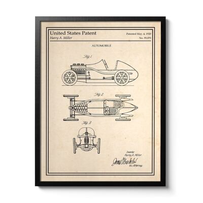 Affiche brevet Automobile