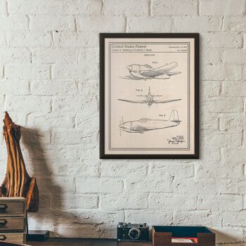 Affiche brevet Avion 2nde Guerre Mondiale 3