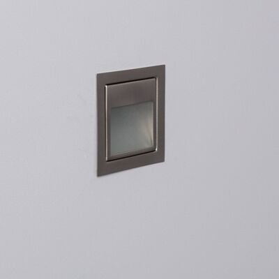 Ledkia LED Wall Beacon 1.5W Recessed Steel Larry Cold White 5000K