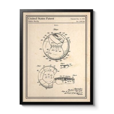 Fußball-Patent-Poster