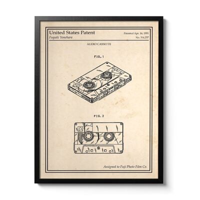 Affiche brevet Cassette Audio