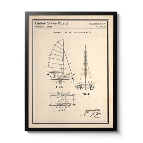 Affiche brevet Catamaran