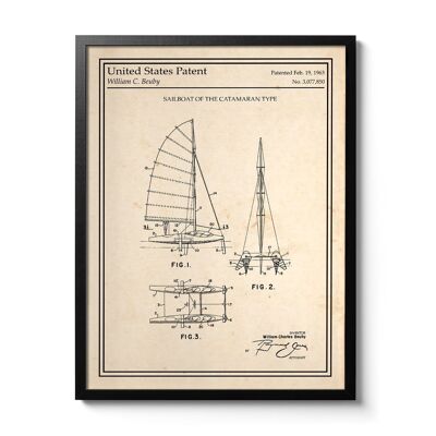 Manifesto del brevetto del catamarano