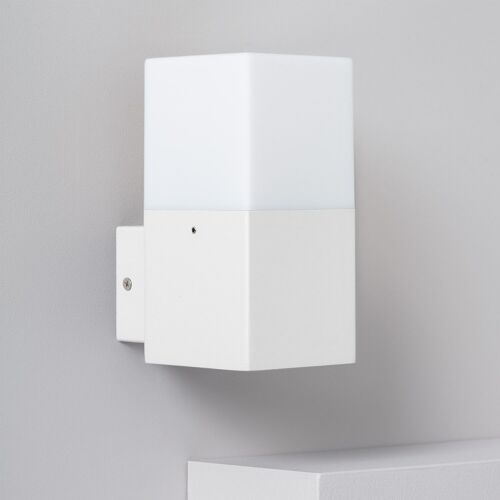 Ledkia Aplique de Pared Exterior Aluminio Domus Blanco Blanco