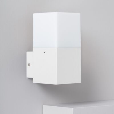 Ledkia Aplique de Pared Exterior Aluminio Domus Blanco Blanco