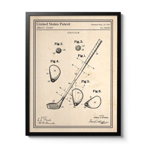 Affiche brevet Club de Golf