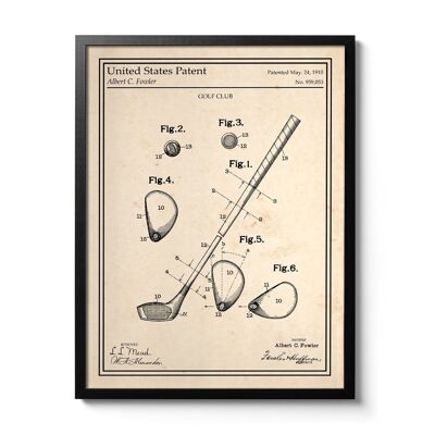 Golf Club Patent Poster