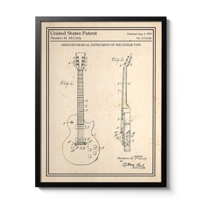 Póster Patente de guitarra Gibson