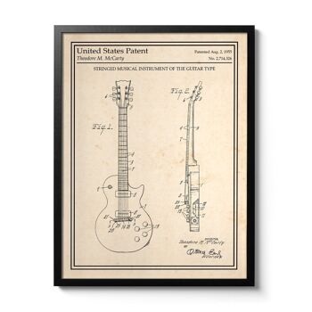 Affiche brevet Guitare Gibson 1