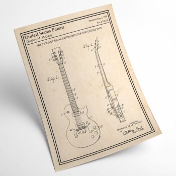 Affiche brevet Guitare Gibson 2