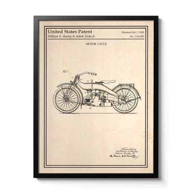 Póster de patente de Harley-Davidson 1924