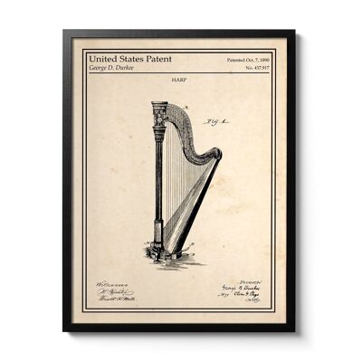 Harp patent poster