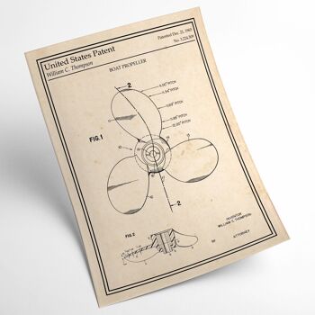 Affiche brevet Hélice de Bateau 2