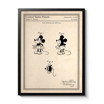 Affiche brevet Mickey 1