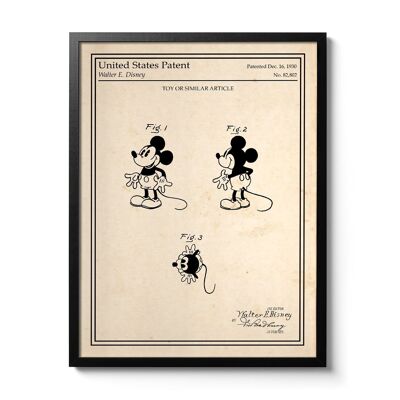 Affiche brevet Mickey