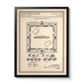 Affiche brevet Monopoly 1
