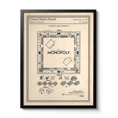 Affiche brevet Monopoly