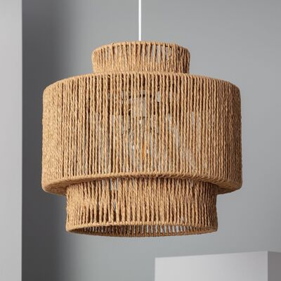 Ledkia Natural Neka Braided Paper Pendant Lamp