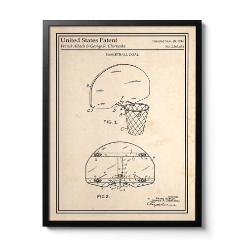 Affiche brevet Panier de Basket