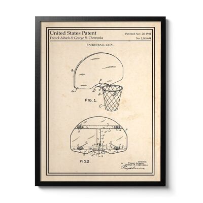 Poster del brevetto del canestro da basket