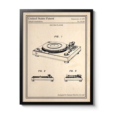 Poster di brevetto in platino in vinile