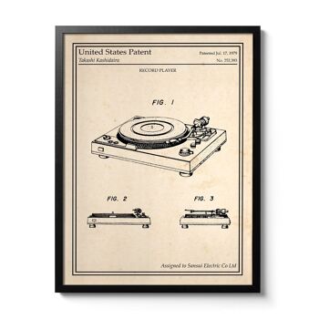 Affiche brevet Platine Vinyle 1