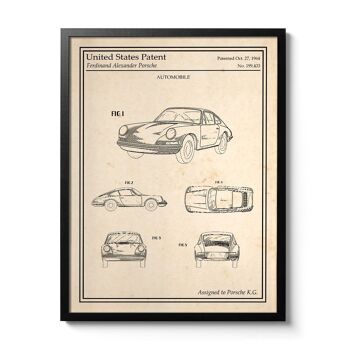 Affiche brevet Porsche 911 1
