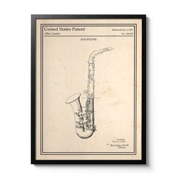 Affiche brevet Saxophone 1