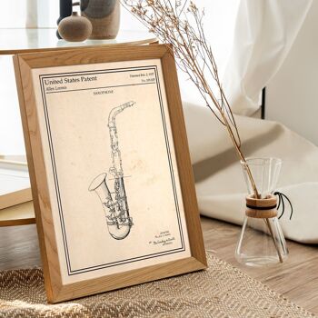 Affiche brevet Saxophone 3