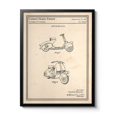 Scooter Vespa patent poster