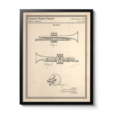 Patente de trompeta Póster