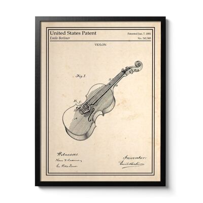 Manifesto del brevetto di violino