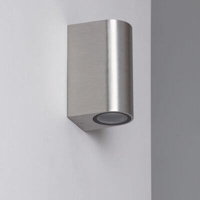 Ledkia Aplique de Pared Exterior Aluminio Iluminación Doble Cara Big Gala Aluminio