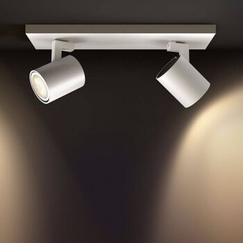 Ledkia CCT Runner Plafonnier LED 2 Spots Blanc 2