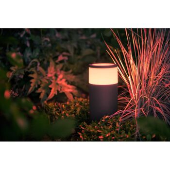 Ledkia Balise Extérieure LED Extension 8W Pied Surface 25cm Couleur Blanche Petite Hue Calla RGBW 5