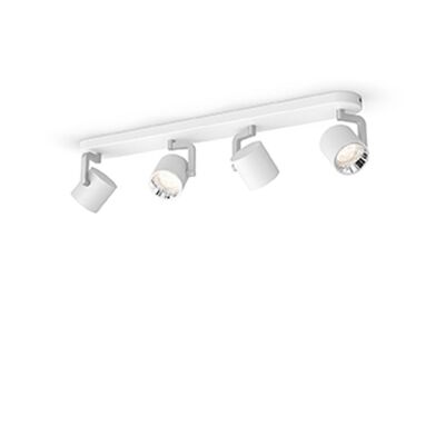 Ledkia Plafonnier LED Byrl 4x4,3W 4 Spots Blanc