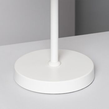 Lampe de table Ledkia en rotin et métal Baracoa Blanc 5