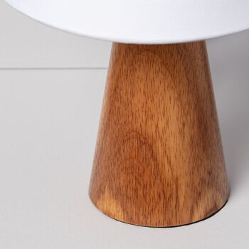 Lampe de table en bois naturel Dukku Ledkia 5