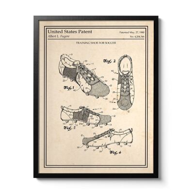 Football Boot Patent Poster