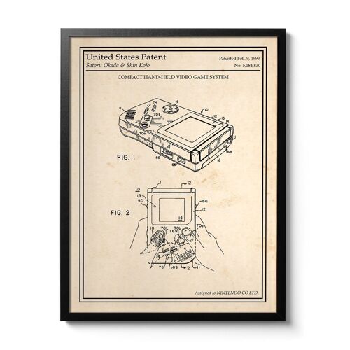 Affiche brevet GameBoy