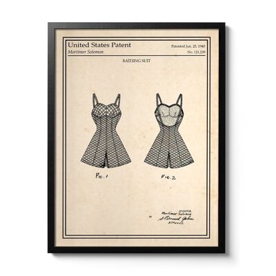 Swimsuit patent poster