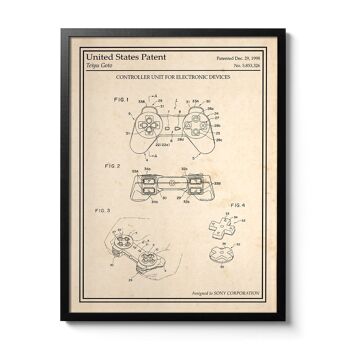 Affiche brevet Manette PlayStation 1