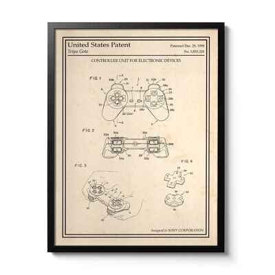 Affiche brevet Manette PlayStation
